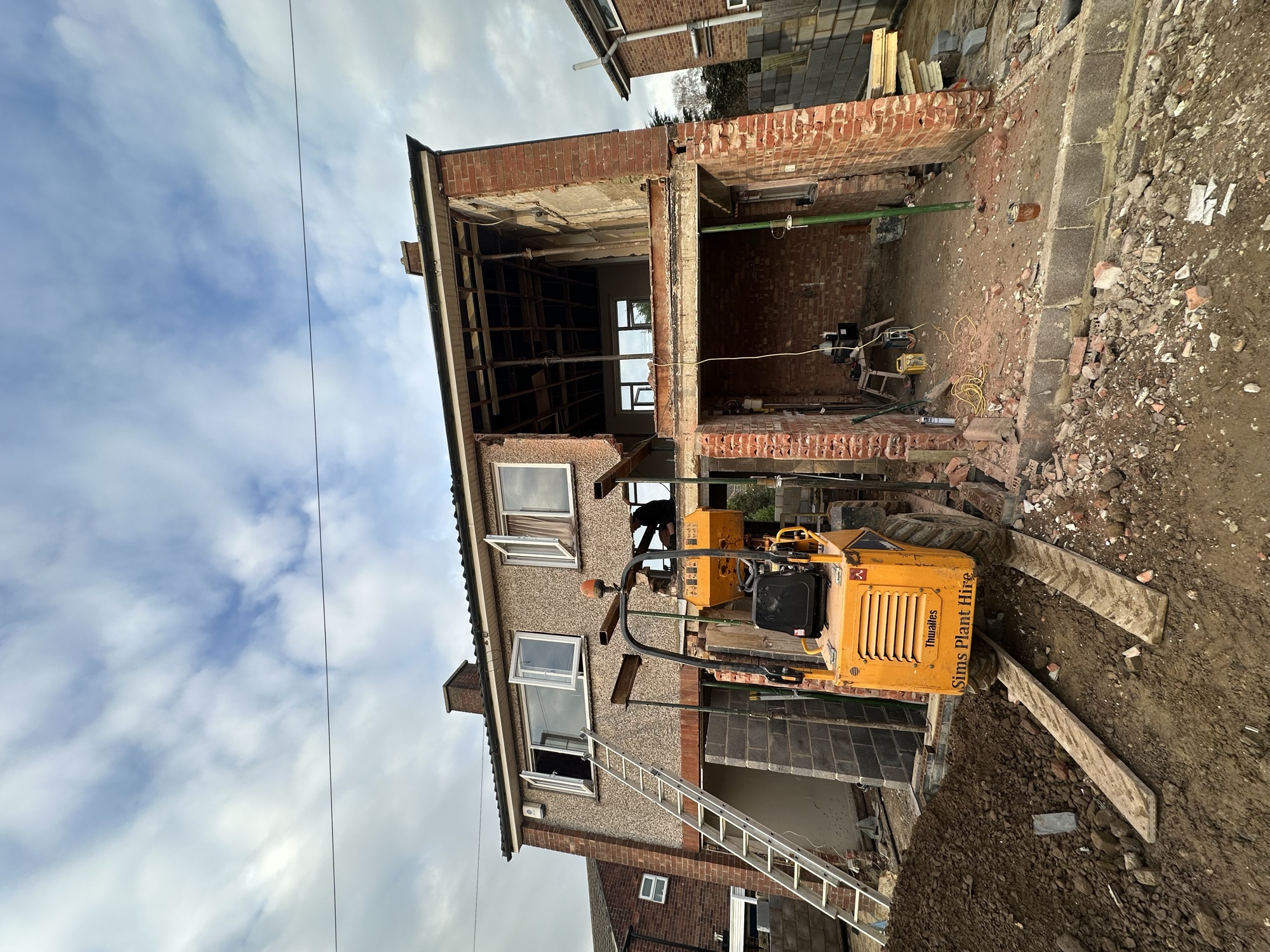 Fareham new build — structural demolition underway