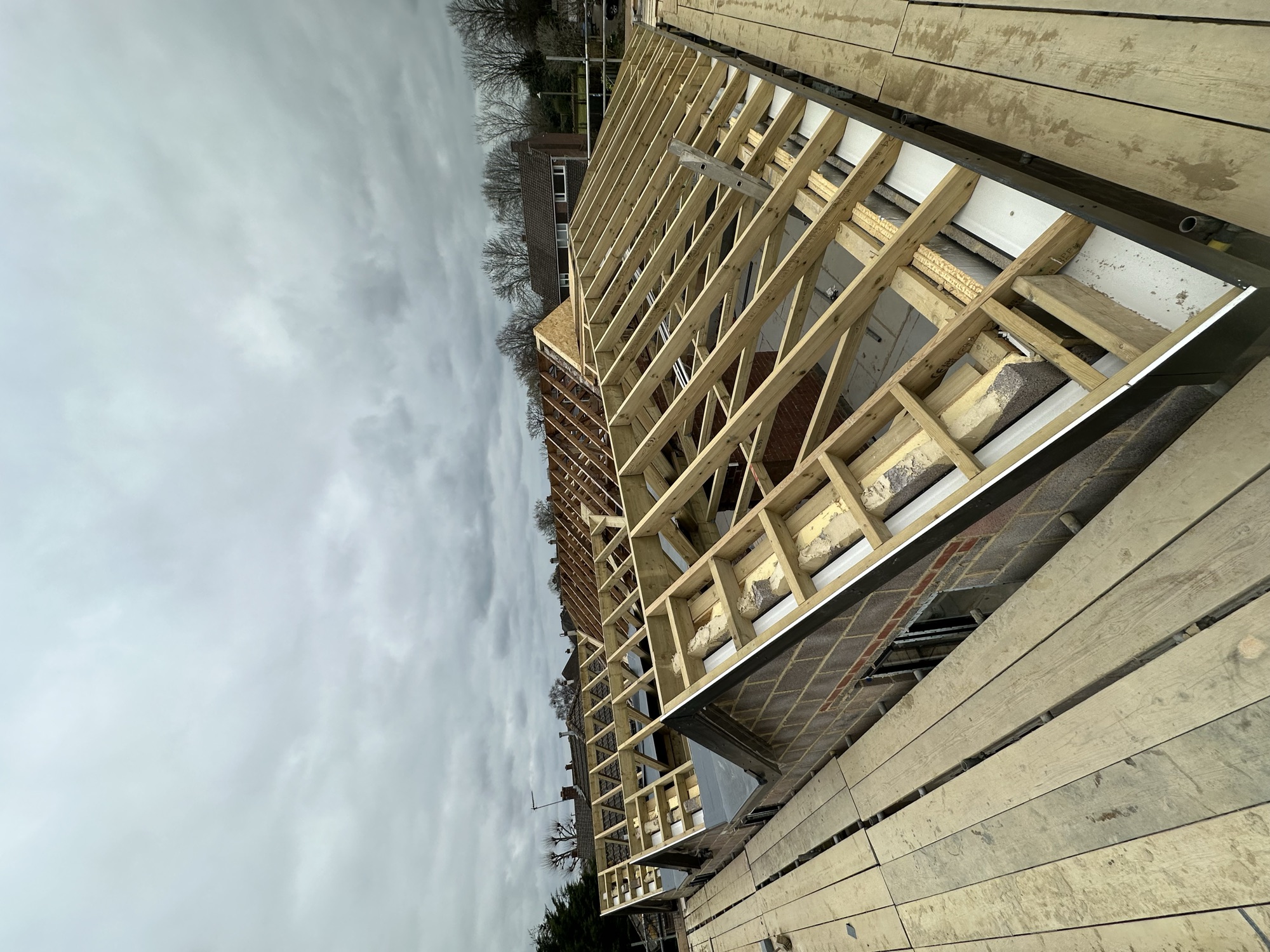 Fareham new build — new roof structure and trusses