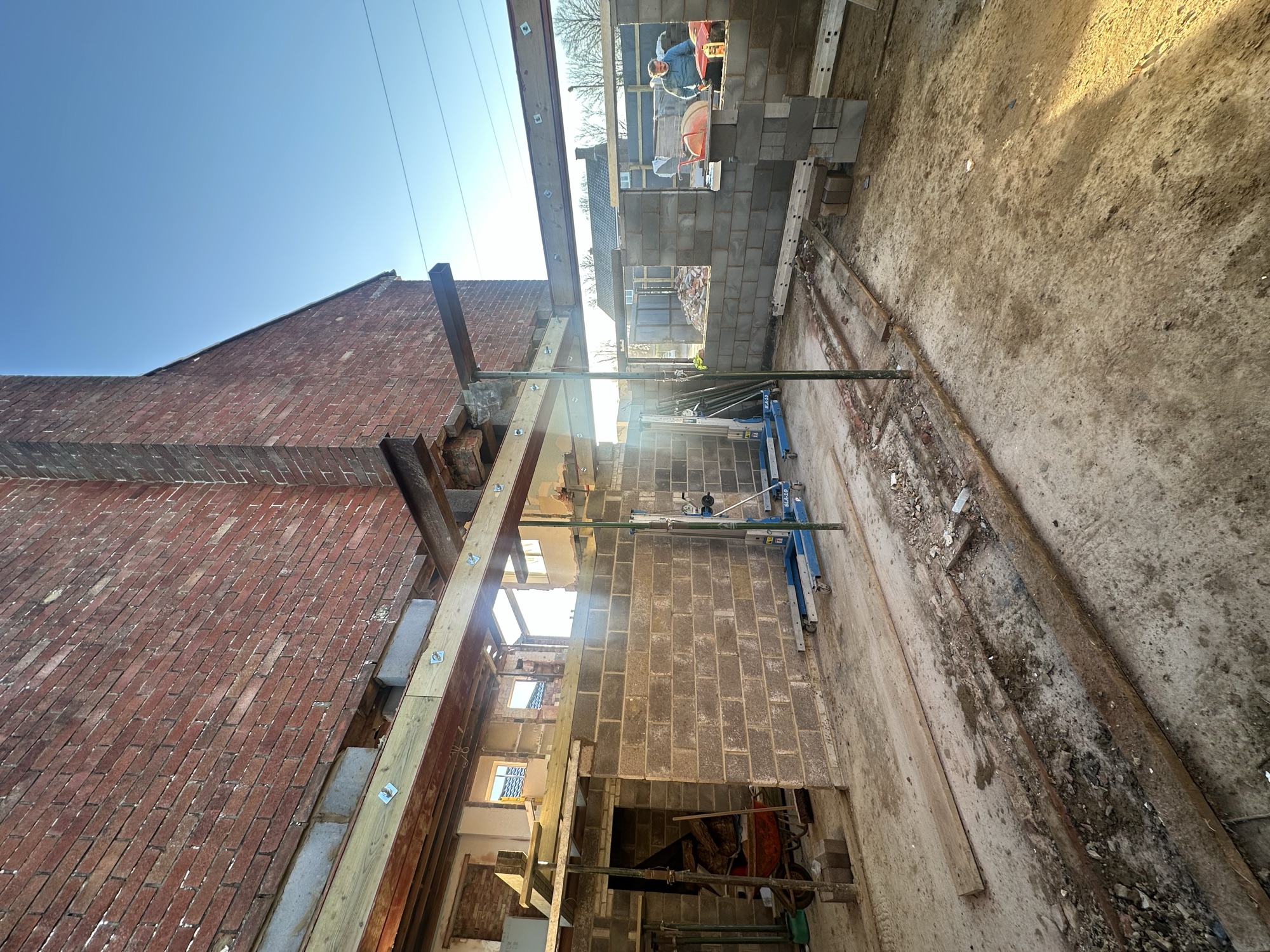 Fareham new build — structural steelwork installed