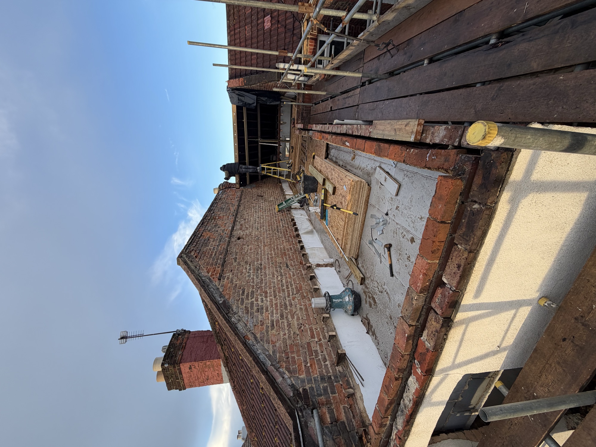 Southsea HMO conversion — insulation being installed during the loft and roof works
