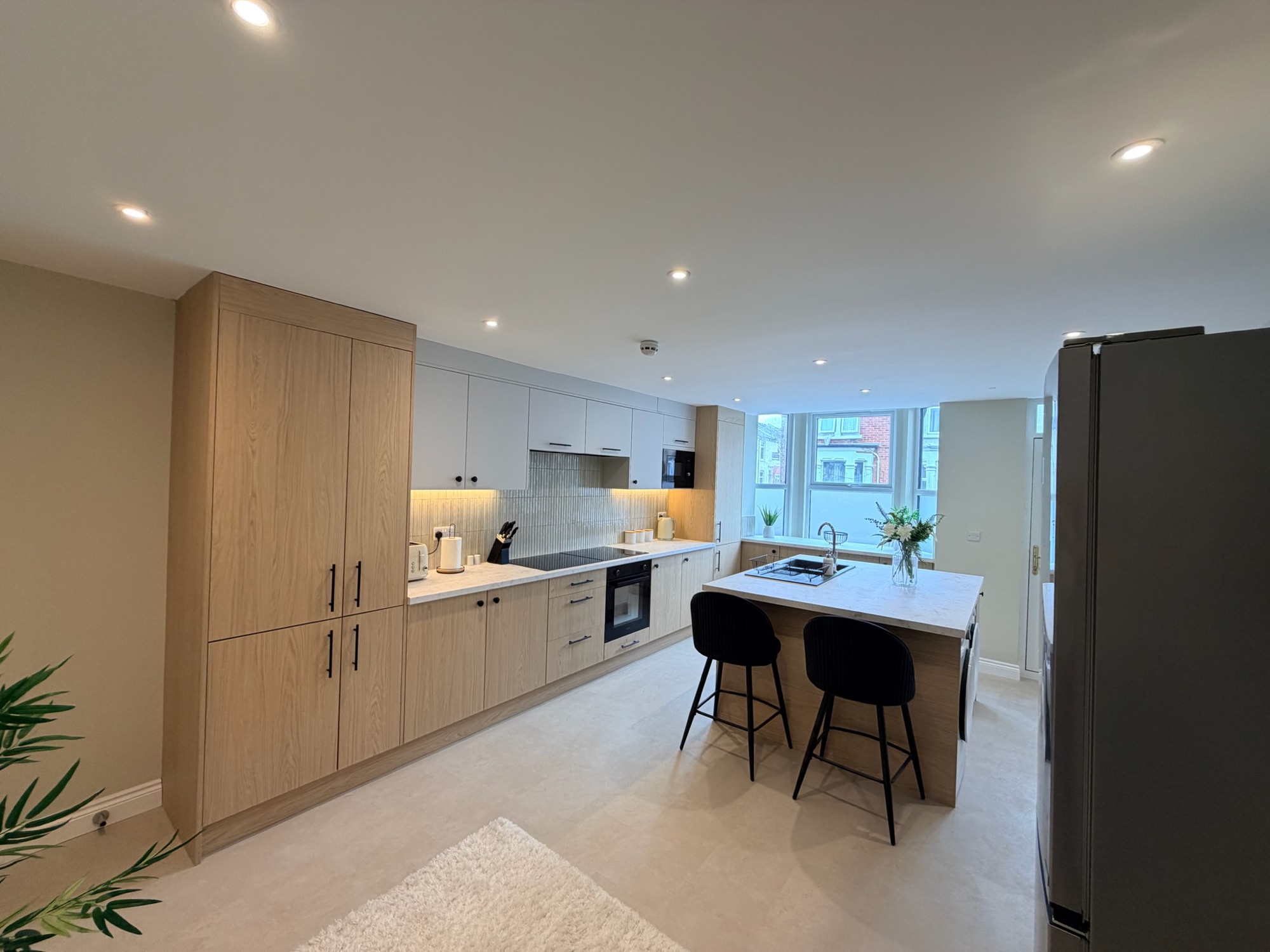Southsea HMO conversion — communal kitchen, second angle