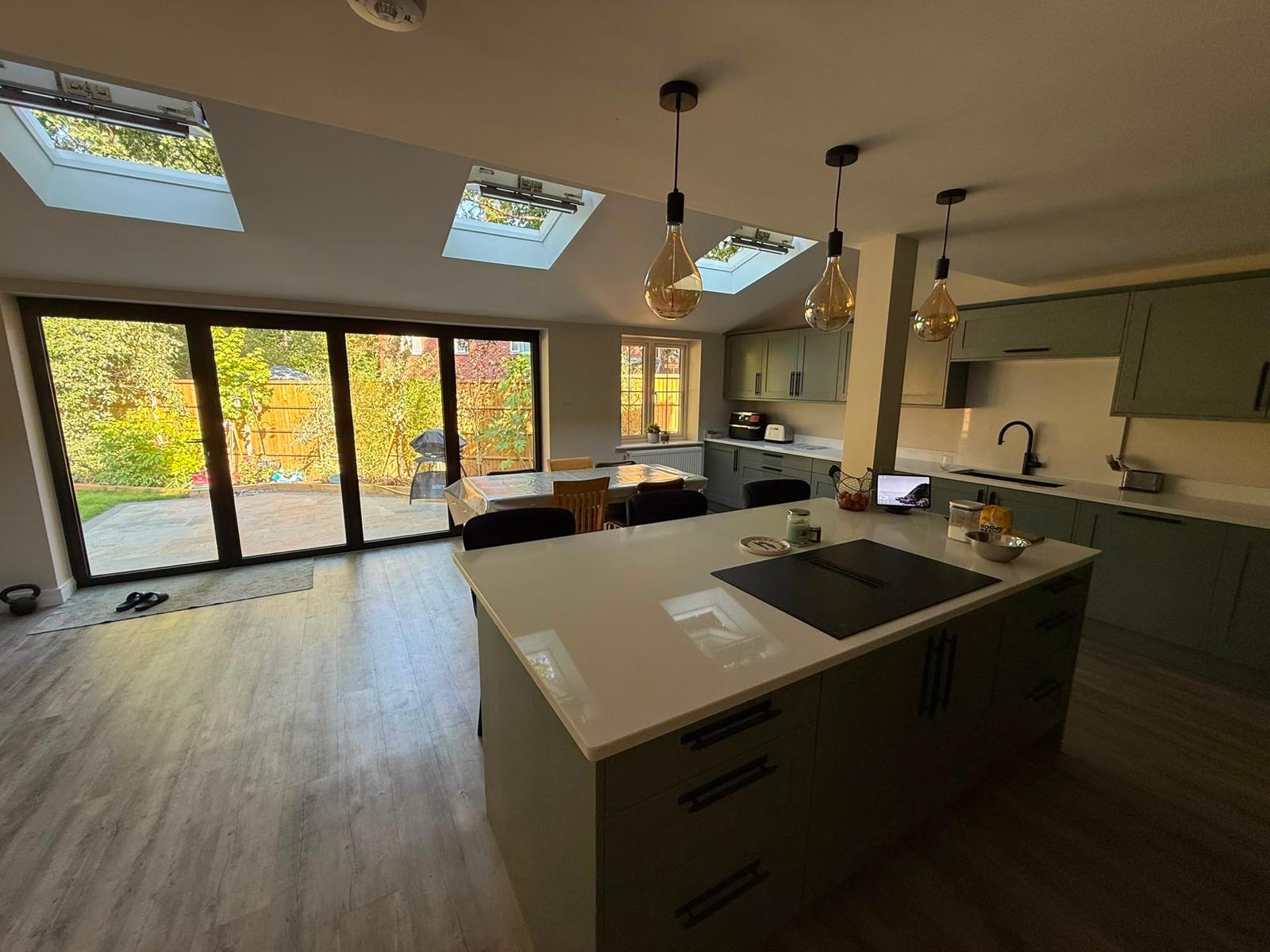 Whiteley extension — kitchen roof lanterns